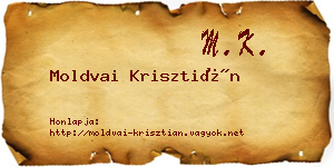 Moldvai Krisztián névjegykártya